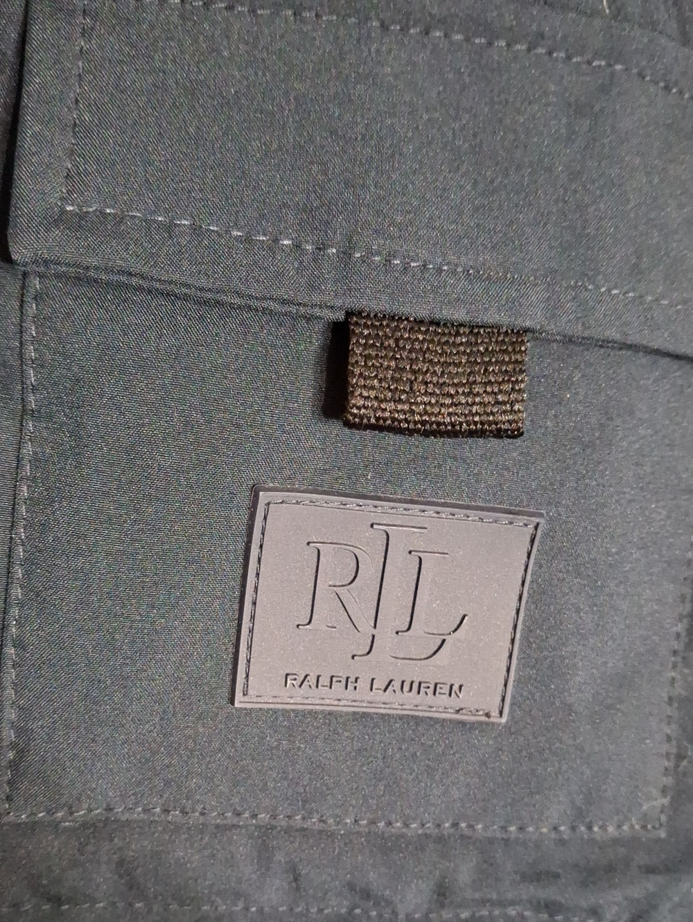 Ralph Lauren/ Navy Puffer Parka with Faux Fur Hood- W Sz Large - Picture 6 of 14
